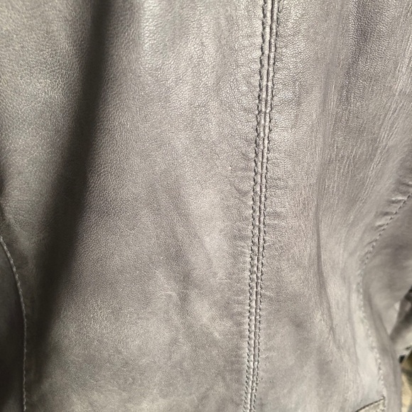 Kenneth Cole New York Grey Leather Jacket size M - Picture 7 of 11